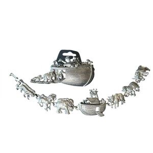 Vintage Noah’s Ark Brooch and Bracelet.